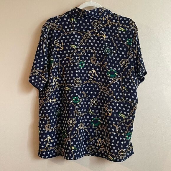 Bon Worth nautical novelty navy button down collar shirt - Picture 3 of 8